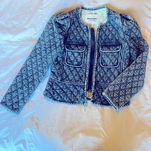 Isabel Marant Eltoile Deliona Quilted Chambray Jacket